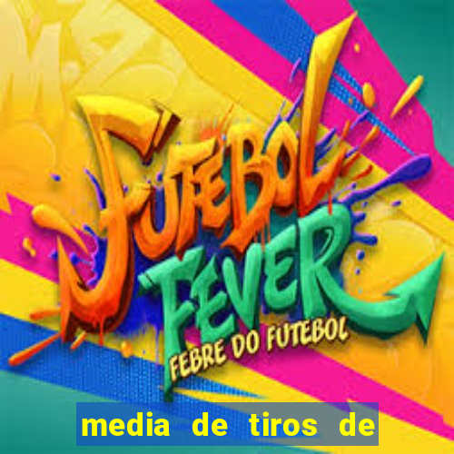 media de tiros de meta por jogo